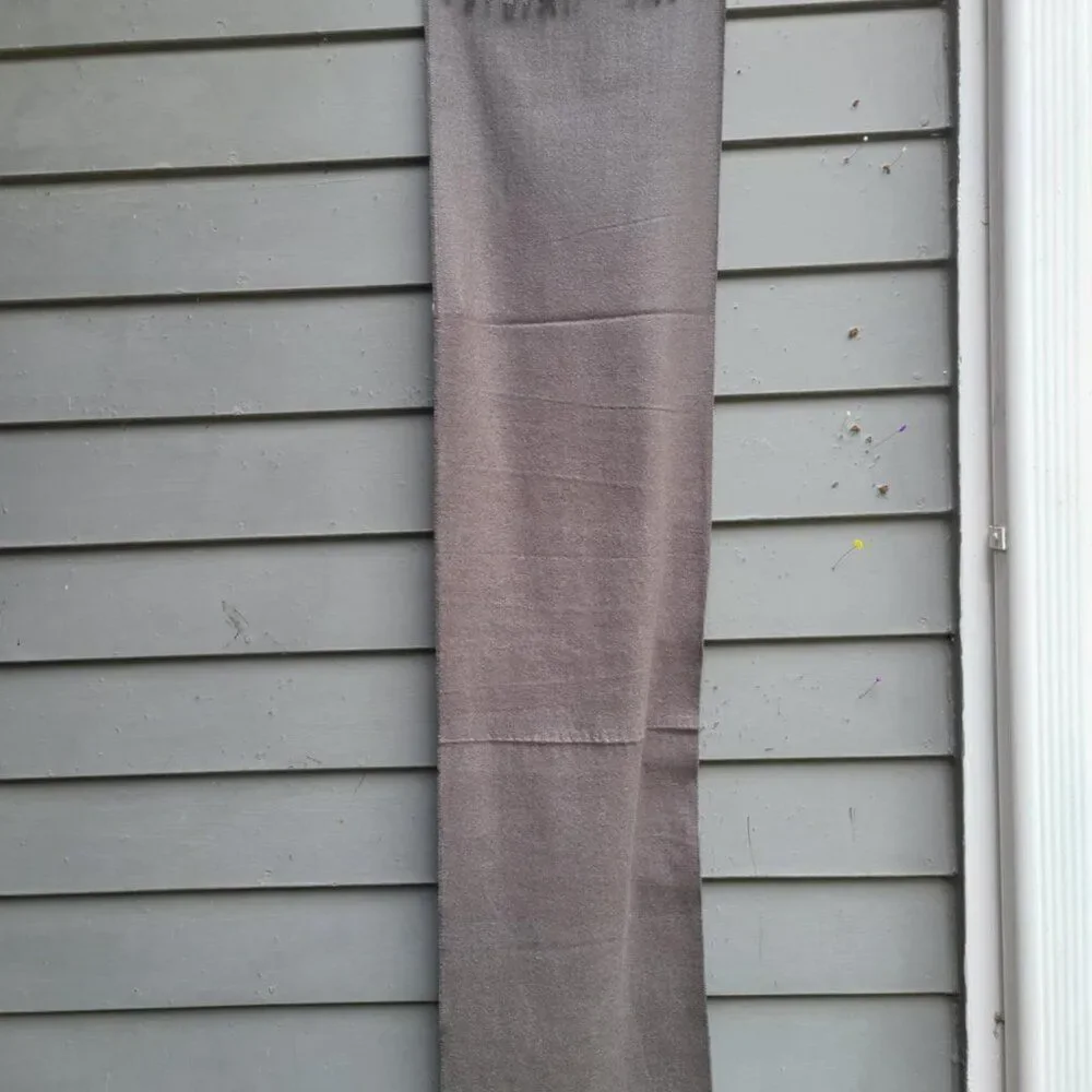 100% Cashmere Scarf Made in Scotland Military Green